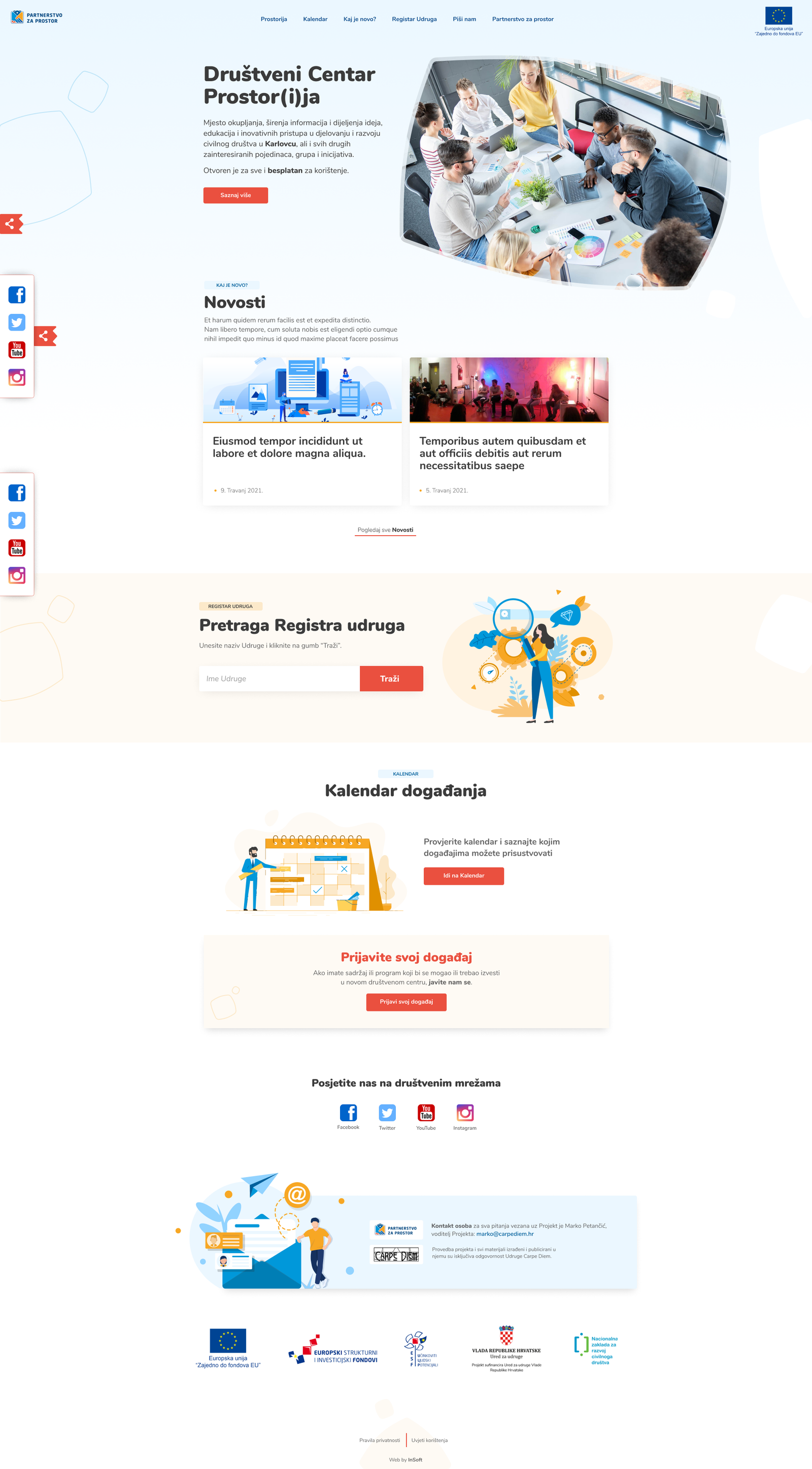 Prostorija.info homepage design