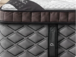 Puffy mattress quilting and edge detail